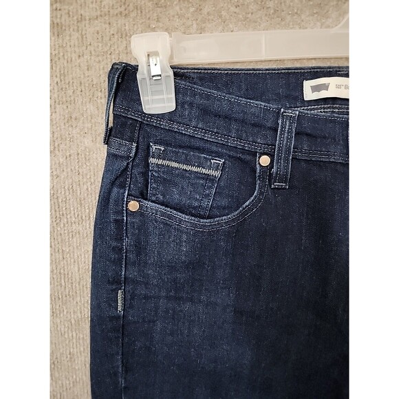 Levis 515 Bootcut Jeans Womens 8 29x32 Blue Dark Wash Cotton Stretch - Picture 2 of 8